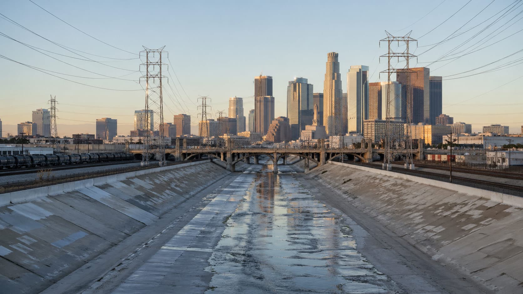 The Los Angeles River channel today